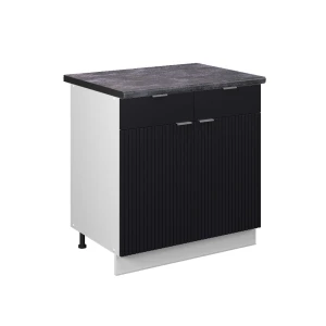 Køkkenskab Fame-Line Sort stribet 80 cm , BP Antracit Vicco