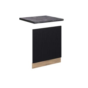 Frontplade Fame-Line Sort stribet 60 cm , BP Antracit Vicco