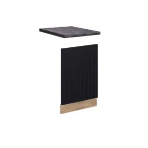 Frontplade Fame-Line Sort stribet 45 cm , BP Antracit Vicco