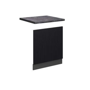 Frontplade Fame-Line Sort stribet 60 cm , BP Antracit Vicco
