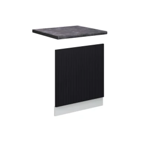 Frontplade Fame-Line Sort stribet 60 cm , BP Antracit Vicco