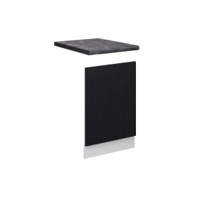 Frontplade Fame-Line Sort stribet 45 cm , BP Antracit Vicco