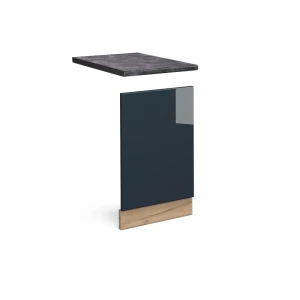 Frontblende Fame-Line Dunkelblau Hochglanz 45 cm , AP Anthrazit Vicco