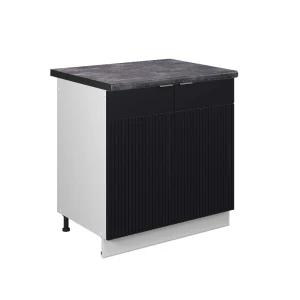Vaskeskab Fame-Line Sort stribet 80 cm , BP Antracit Vicco