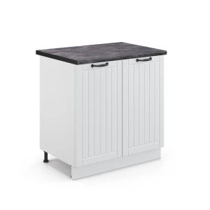 Vaskeskab Fame-Line Hvid landhus 80 cm , BP Antracit Vicco