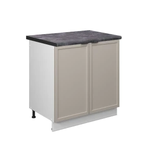 Spülenunterschrank Fame-Line GrauBeige 80 cm , AP Anthrazit Vicco