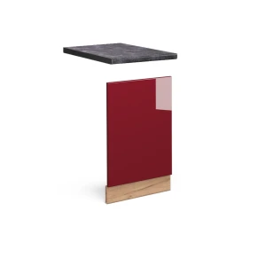 Panel przedni Fame-Line Bordowa Czerwień wysoki połysk 45 cm , BP Antracyt Vicco
