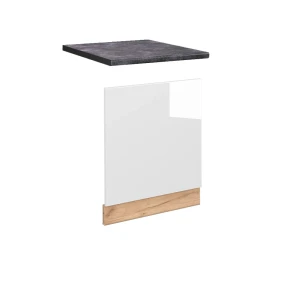 Frontblende Fame-Line Weiß Hochglanz 60 cm , AP Anthrazit Vicco