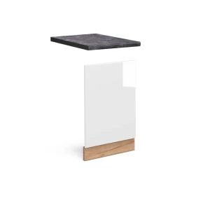 Frontplade Fame-Line Hvid højglans 45 cm , BP Antracit Vicco