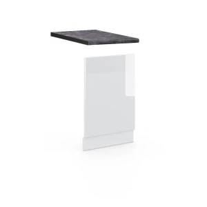 Frontplade Fame-Line Hvid højglans 45 cm , BP Antracit Vicco