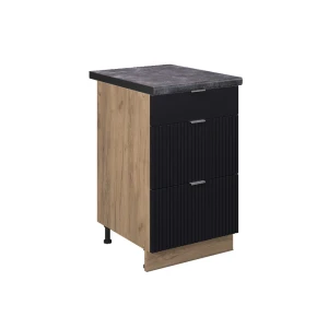 Køkkenskab Fame-Line Sort stribet 50 cm , BP Antracit Vicco