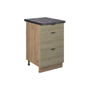 Køkkenskab Fame-Line Panel i eg 50 cm , BP Antracit Vicco