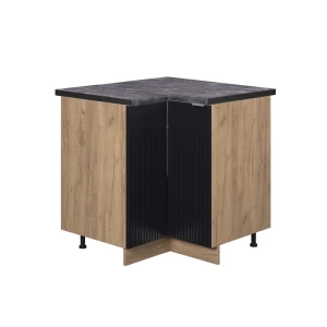Hjørneskab Fame-Line Sort stribet 80.5 cm , BP Antracit Vicco