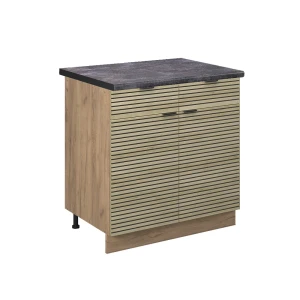 Køkkenskab Fame-Line Panel i eg 80 cm , BP Antracit Vicco