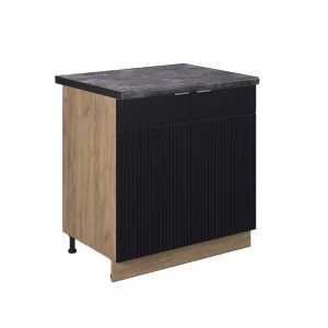 Vaskeskab Fame-Line Sort stribet 80 cm , BP Antracit Vicco
