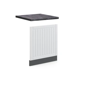 Frontplade Fame-Line Hvid landhus 60 cm , BP Antracit Vicco