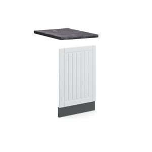 Frontplade Fame-Line Hvid landhus 45 cm , BP Antracit Vicco