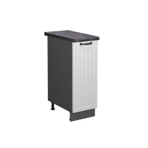 Apotekerskab Fame-Line Hvid landhus 30 cm , BP Antracit Vicco