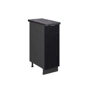 Meuble de cuisine Fame-Line Noir rayé 30cm , PT Anthracite Vicco