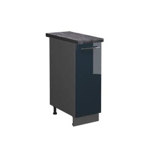 Apothekerschrank Fame-Line Dunkelblau Hochglanz 30 cm , AP Anthrazit Vicco