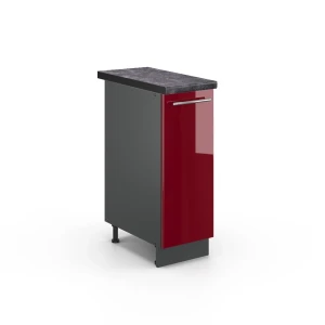 Apothekerschrank Fame-Line Bordeaux Hochglanz 30 cm , AP Anthrazit Vicco