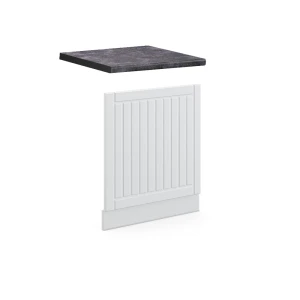 Frontplade Fame-Line Hvid landhus 60 cm , BP Antracit Vicco