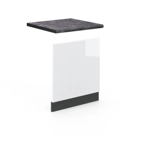 Frontplade Fame-Line Hvid højglans 60 cm , BP Antracit Vicco