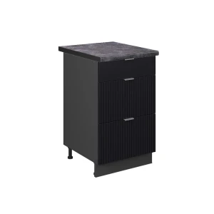 Køkkenskab Fame-Line Sort stribet/Antracit 50 cm, BP Antracit Vicco