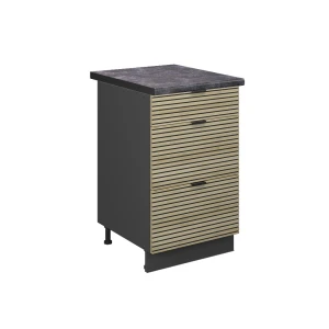 Køkkenskab Fame-Line Panel i eg/Antracit 50 cm, BP Antracit Vicco