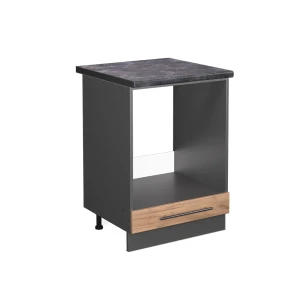 Komfurindbygningsskab Fame-Line Gold power oak 60 cm , BP Antracit Vicco