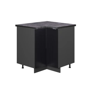 Hjørneskab Fame-Line Sort stribet 80.5 cm , BP Antracit Vicco
