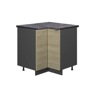 Hjørneskab Fame-Line Panel i eg 80.5 cm , BP Antracit Vicco