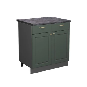 Køkkenskab Fame-Line Grøn guld Country 80 cm , BP Antracit Vicco