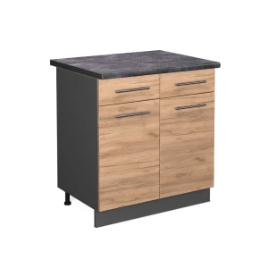 Køkkenskab Fame-Line Gold power oak 80 cm , BP Antracit Vicco