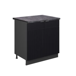 Vaskeskab Fame-Line Sort stribet 80 cm , BP Antracit Vicco