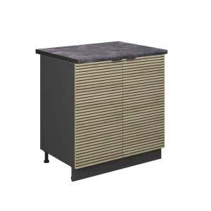 Vaskeskab Fame-Line Panel i eg 80 cm , BP Antracit Vicco