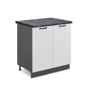 Vaskeskab Fame-Line Hvid landhus 80 cm , BP Antracit Vicco