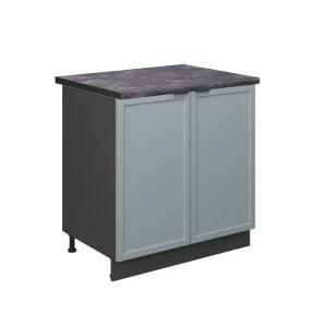 Spülenunterschrank Fame-Line Hellblau-grau 80 cm , AP Anthrazit Vicco