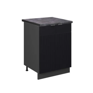 Køkkenskab Fame-Line Sort stribet 60 cm , BP Antracit Vicco