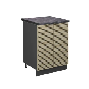 Køkkenskab Fame-Line Panel i eg 60 cm , BP Antracit Vicco