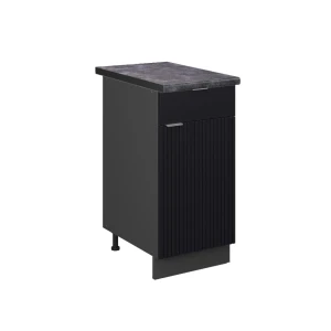 Køkkenskab Fame-Line Sort stribet 40 cm , BP Antracit Vicco
