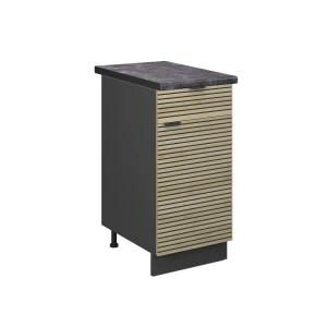 Køkkenskab Fame-Line Panel i eg 40 cm , BP Antracit Vicco