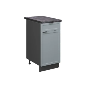 Armário baixo de cozinha Fame-Line Azul acinzentado claro 40 cm , AP Antracite Vicco