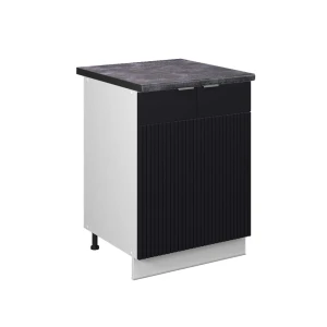 Køkkenskab Fame-Line Sort stribet 60 cm , BP Antracit Vicco