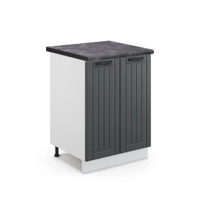 Køkkenskab Fame-Line Antracit landhus 60 cm , BP Antracit Vicco