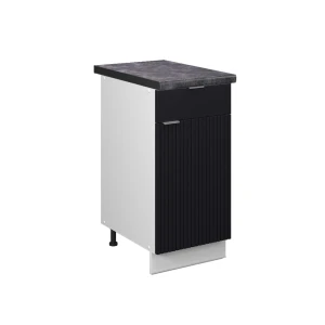 Køkkenskab Fame-Line Sort stribet 40 cm , BP Antracit Vicco