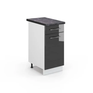 Køkkenskab Fame-Line Antracit højglans 40 cm , BP Antracit Vicco