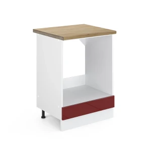 Szafka kuchenna R-Line Czerwony połysk 60 cm , BP Dąb Vicco
