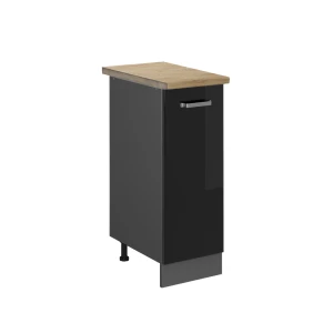 Apotheekkast R-Line Zwart hoogglans 30 cm , WB Eik Vicco