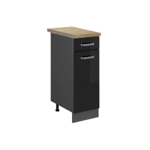 Køkkenskab R-Line Sort højglans 30 cm , BP Eg Vicco